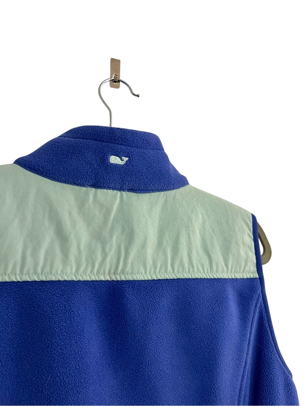 Vineyard Vines Royal Blue Fleece Vest with Mint Accents - Picture 8 of 9
